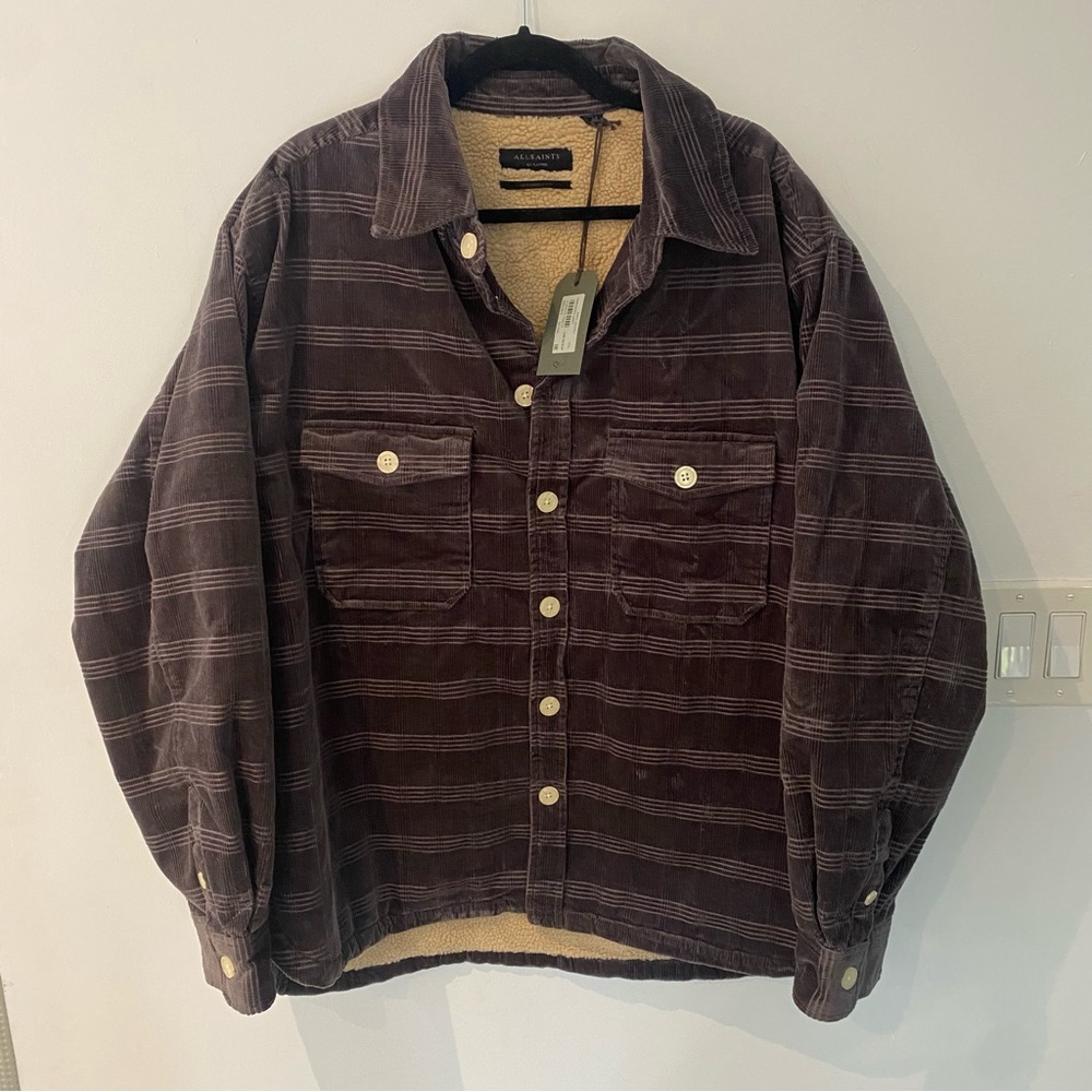 AllSaints Men’s Ashi Shepherd Lined Jackef